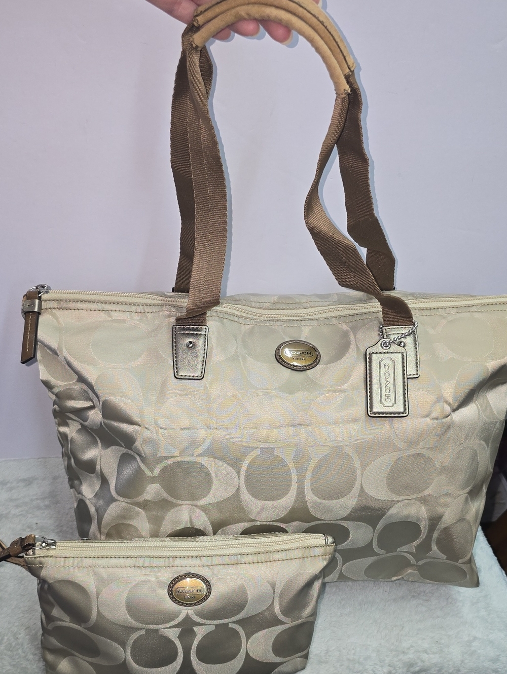 Coach 'Getaway' Signature Packable Weekender